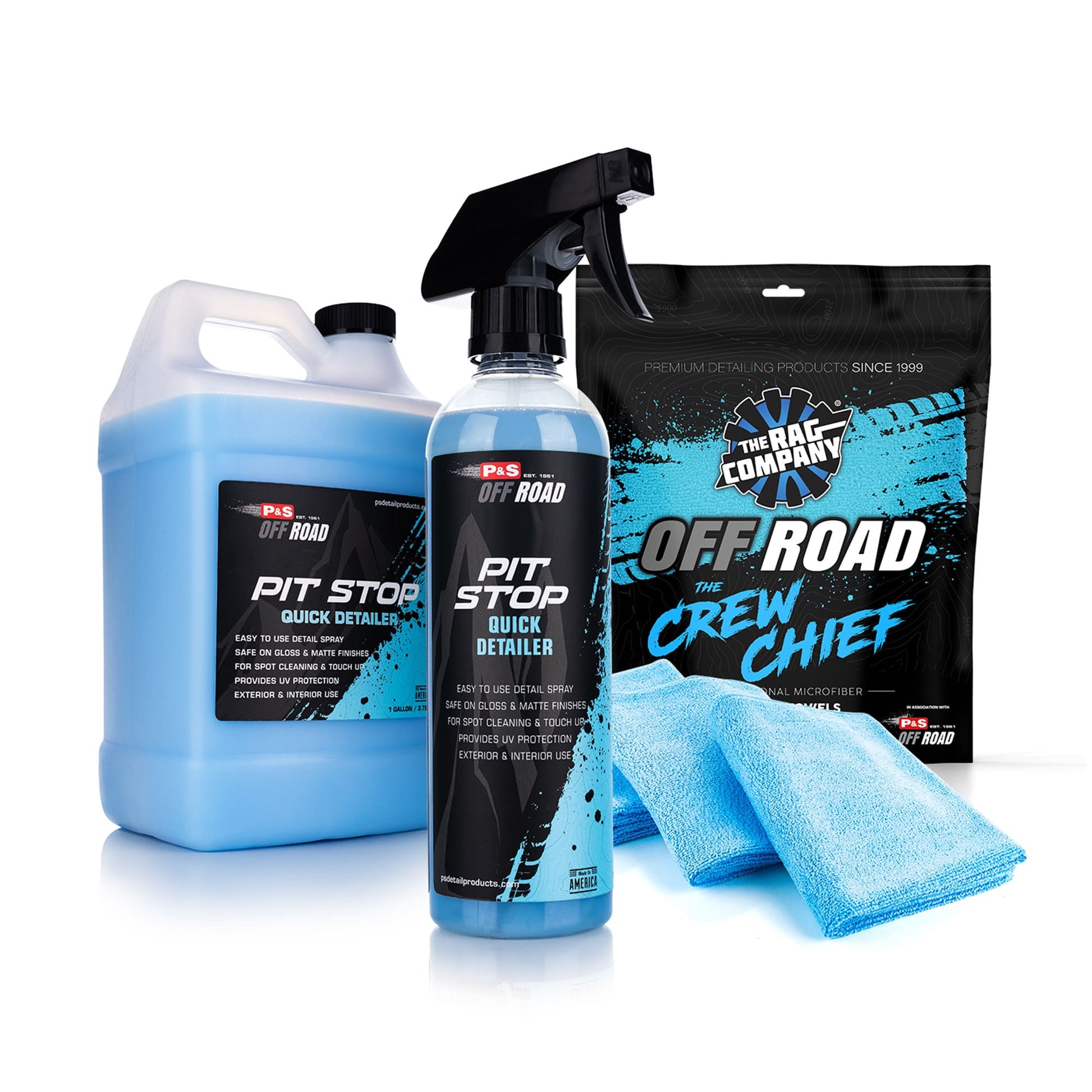 Pit Rag P&S Pit Stop Quick Detailer & TRC Off Road Crew Chief Pack – Fast Shine ...