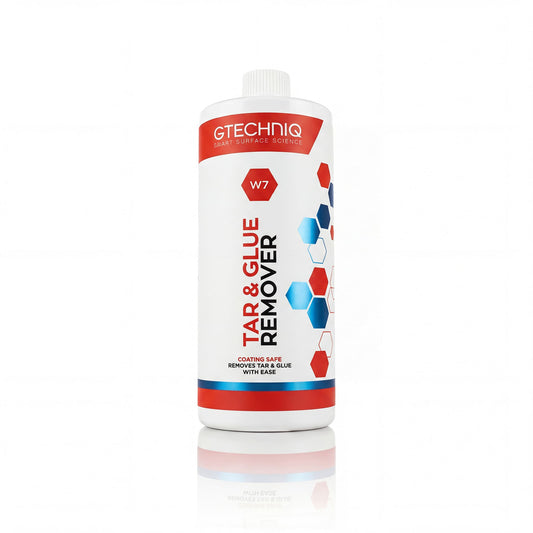 Gtechniq W7 Tar and Glue Remover bottle for safe vehicle decontamination