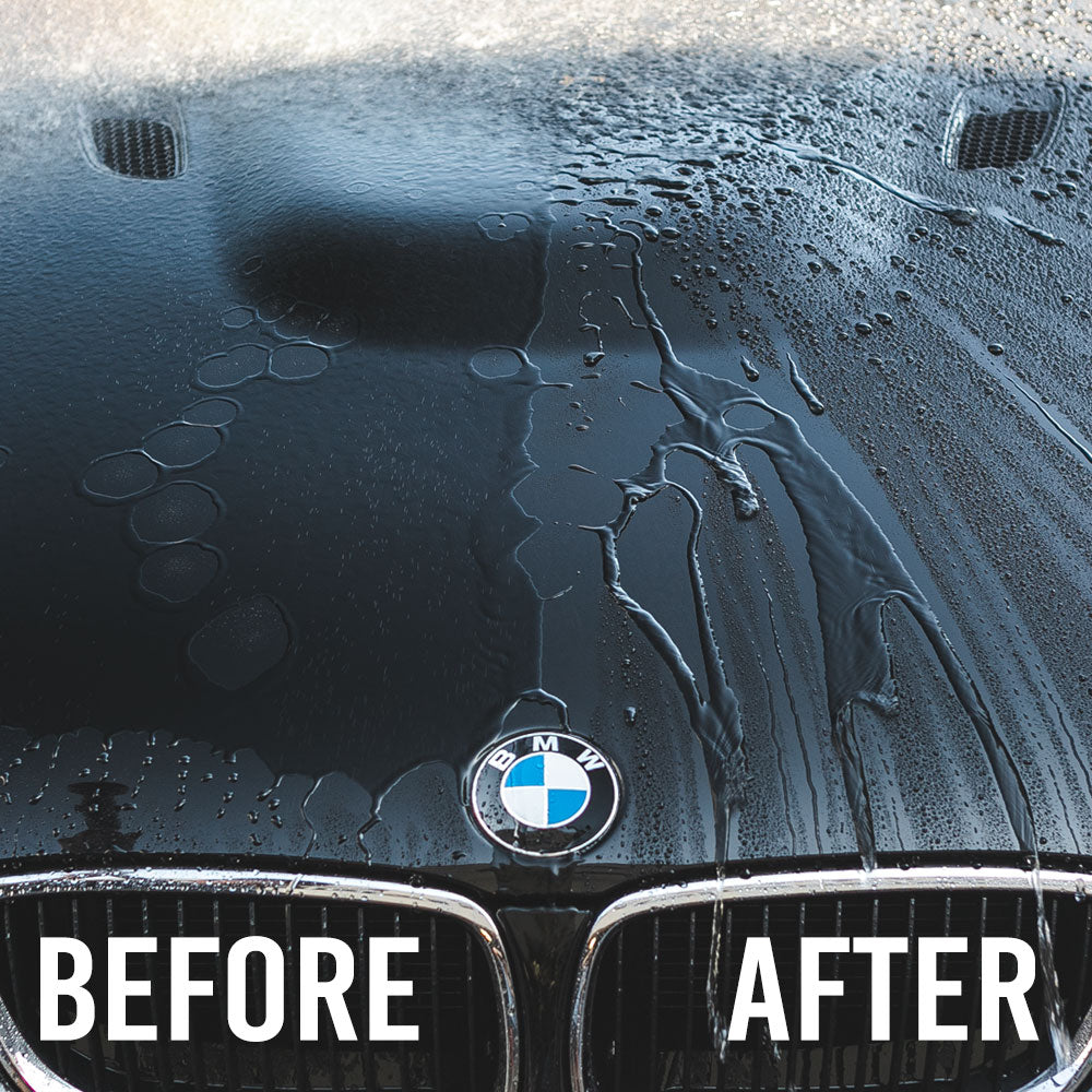 Before and after gloss comparison using P&S Bead Maker paint protectant