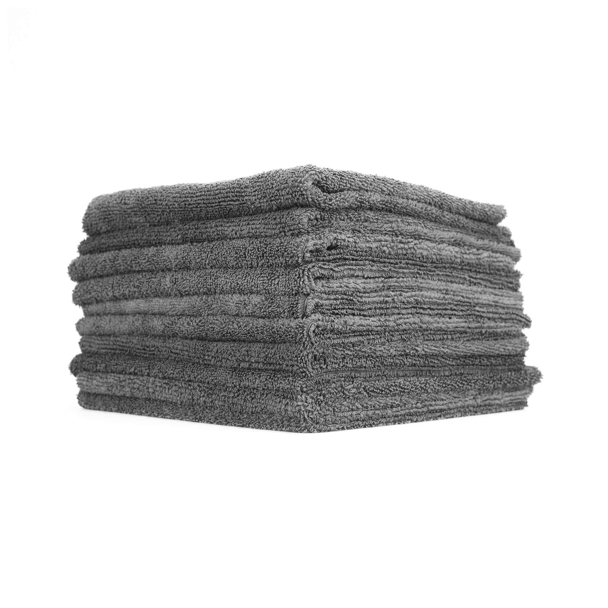 Edgeless 365 Premium Microfiber Terry Detailing Towel - 10 Pack Grey
