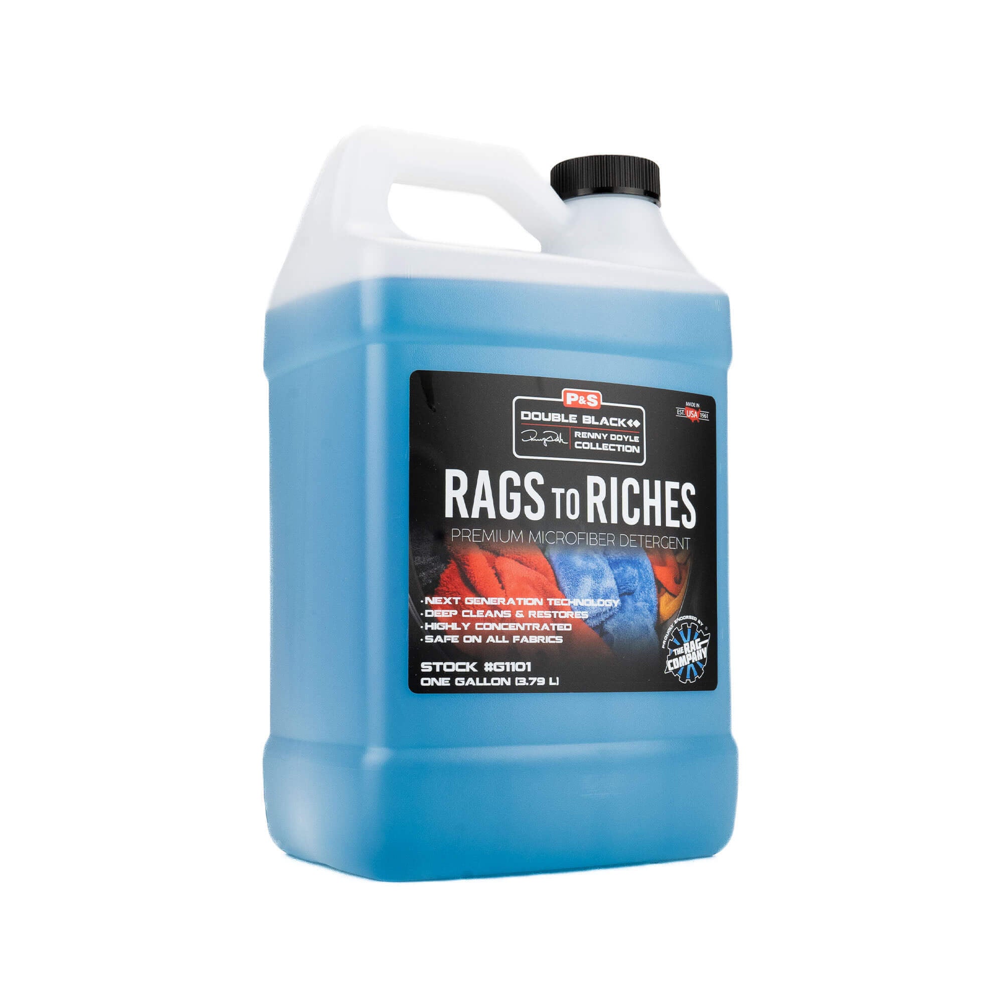 P&S Rags to Riches microfiber detergent 3.78L large size — best value microfiber laundry detergent for professional detailers